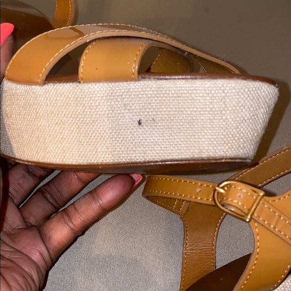 J crew leather nude wedges in good condition - Picture 5 of 7